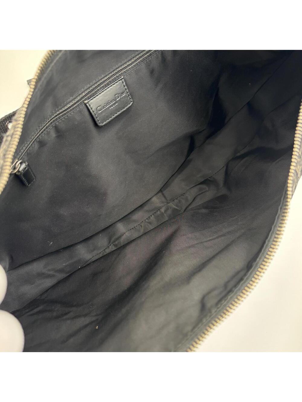 Christian Dior Vintage Black Diorissimo Monogram Saddle Messenger Shoulder Bag - Picture 9 of 13